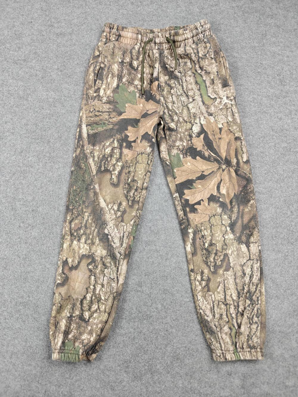 Jordan Jogger Pants Boys 10-12 Brown Camo Fleece Lined Drawstring Elastic Waist